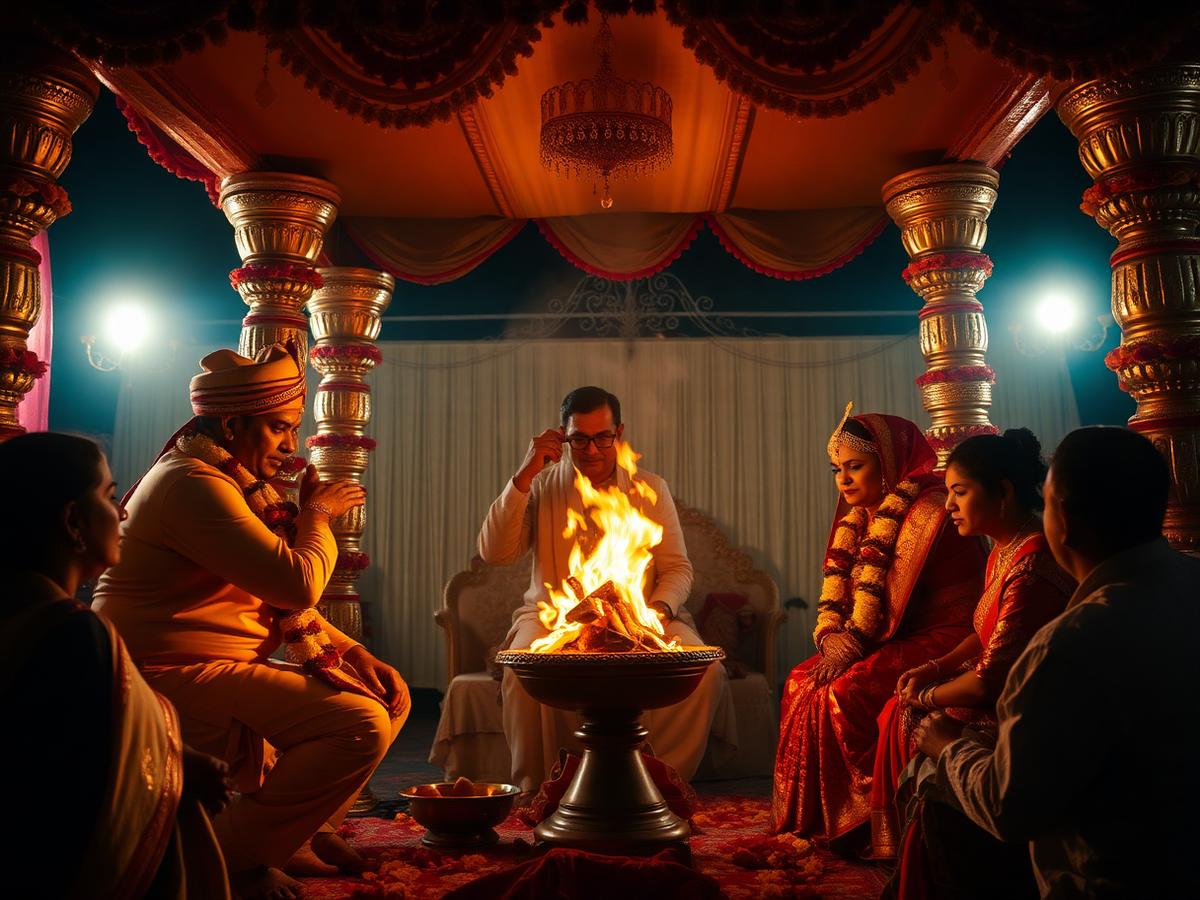 Wedding mandap ceremony
